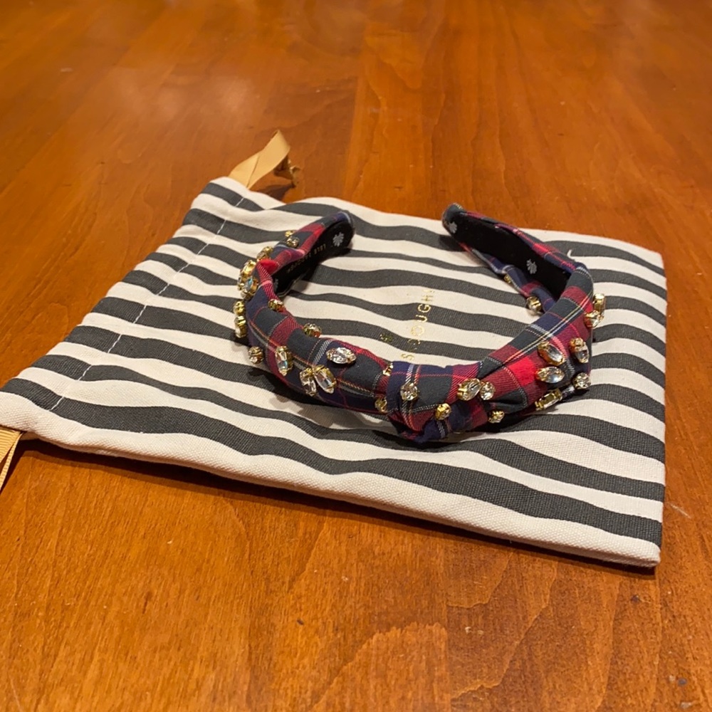 Lele Sadoughi Plaid Mixed Crystal Kids Headband